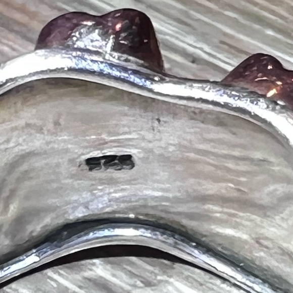 Handmade Vintage Sterling Silver and Copper Gemstone Ring - Picture 13 of 16